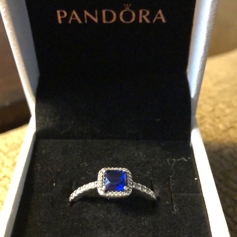 Pandora Blue Crystal Ring
